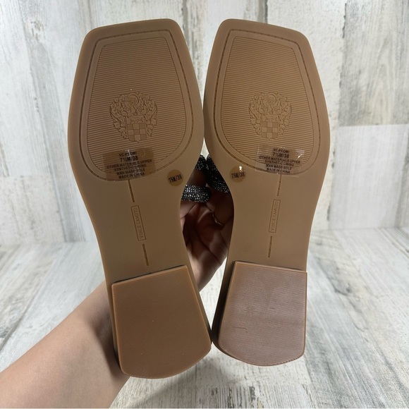 New Vince Camuto Peomi Rhinestones Square Toe Sandal #634 - Picture 8 of 9